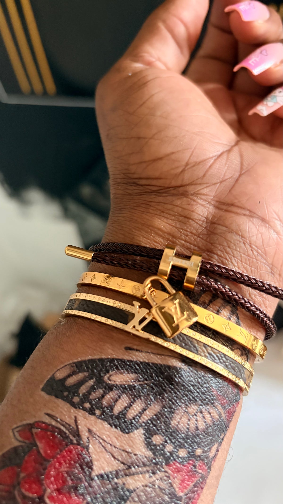 Brown Bracelet stack